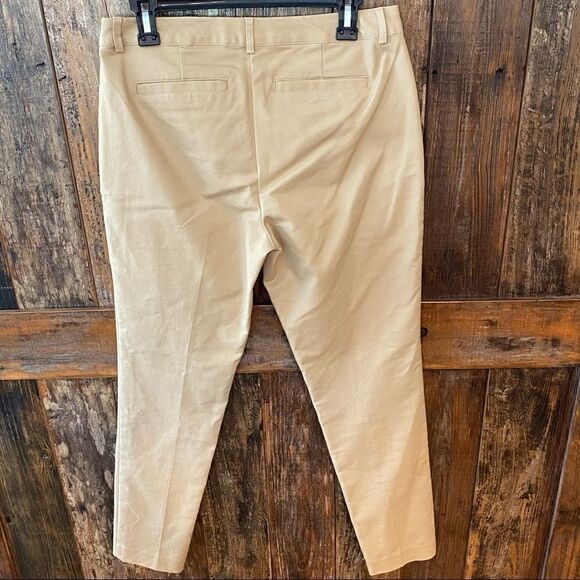 Michael Kors 6 Khaki Casual Workwear Cotton Trousers Tapered Pants - Picture 3 of 9